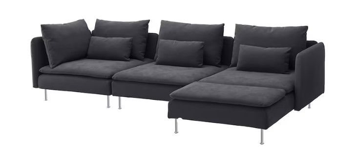 Photo 1 of *INCOMPLETE BOX 1 OF ?* IKEA SÖDERHAMN
Sectional, 4-seat, with chaise/Samsta dark gray