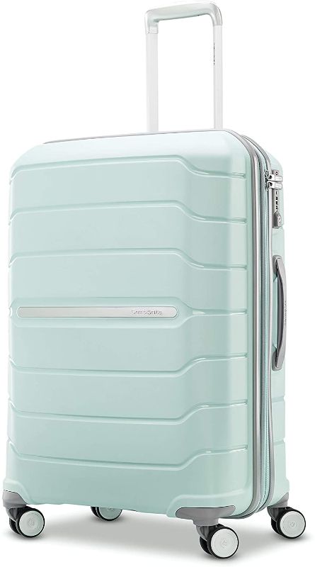 Photo 1 of Samsonite Freeform Hardside Expandable with Double Spinner Wheels, Mint Green, Checked-Medium 24-Inch
