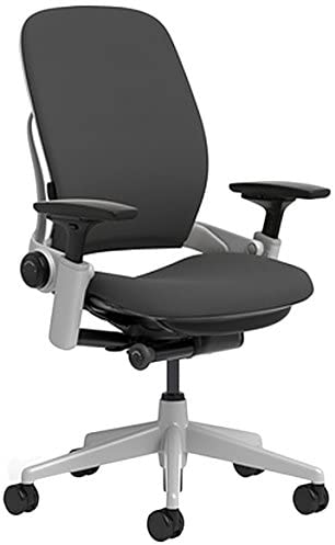 Photo 1 of **PARTS ONLY** 
Steelcase Leap Chair with Platinum Base & Hard Floor Caster, Black
