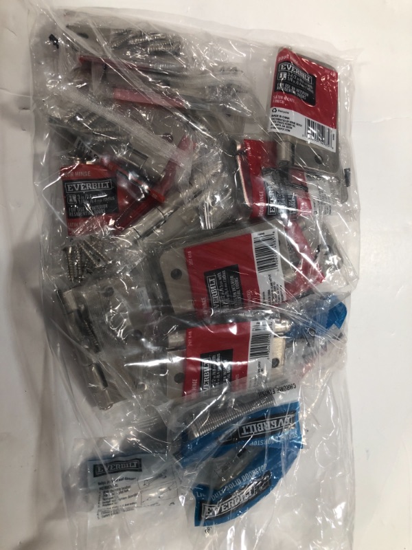 Photo 1 of (NO REFUNDS )- BUNDLE OF 2 ASSORTED  DOOR  HINGES, HARDWARE  , DOOR STOPPERS ,SPRING DOOR STOPS & HINGE PINS **DIFFERENT  SIZES & COLORS**
