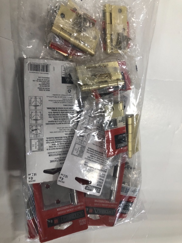 Photo 1 of (NO REFUNDS )- BUNDLE OF 2 ASSORTED  DOOR  HINGES, HARDWARE  , DOOR STOPPERS ,SPRING DOOR STOPS & HINGE PINS **DIFFERENT  SIZES & COLORS**
