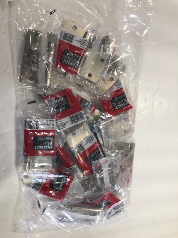 Photo 1 of (NO REFUNDS )- BUNDLE OF 20 ASSORTED  DOOR  HINGES, HARDWARE  , DOOR STOPPERS ,SPRING DOOR STOPS & HINGE PINS **DIFFERENT  SIZES & COLORS**
