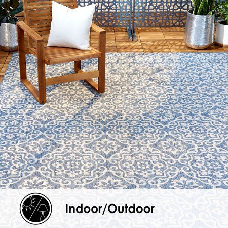 Photo 1 of ***FACTORY WRAPPED*** Nicole Miller Patio Country Danica Blue 7'9" X 10'2" Area Rug
