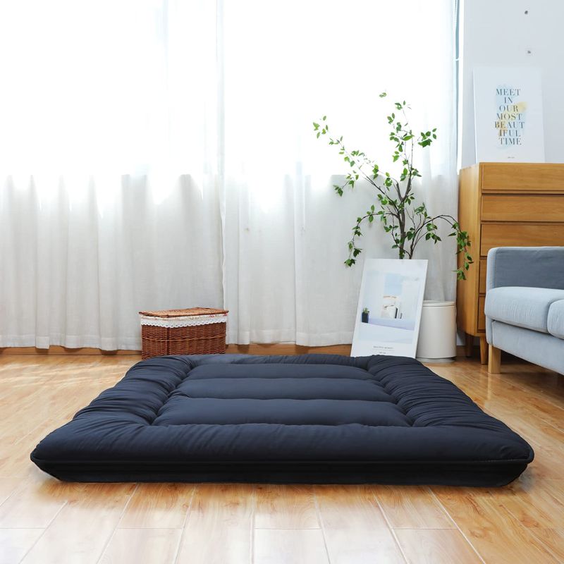 Photo 1 of **SIMILAR  TO PHOTO** Japanese Floor Mattress, Japanese Futon Mattress Foldable Mattress, Roll Up Mattress Tatami Mat with Washable Cover, Easy to Store and Portable for Camping, Full Size