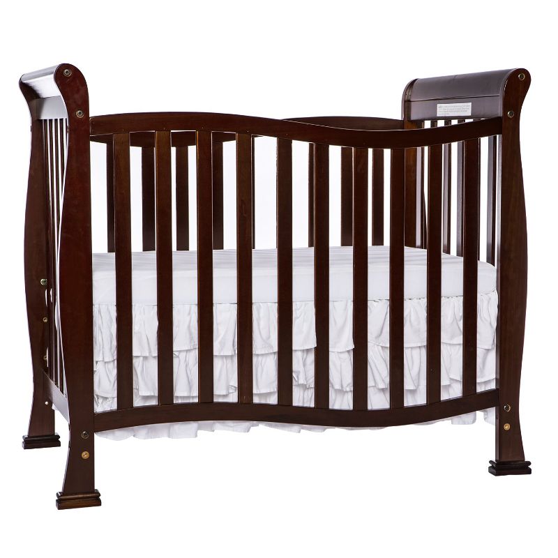 Photo 1 of Dream On Me Violet Mini Crib in Espresso, Greenguard Gold Certified , 42x25x36 Inch (Pack of 1)
