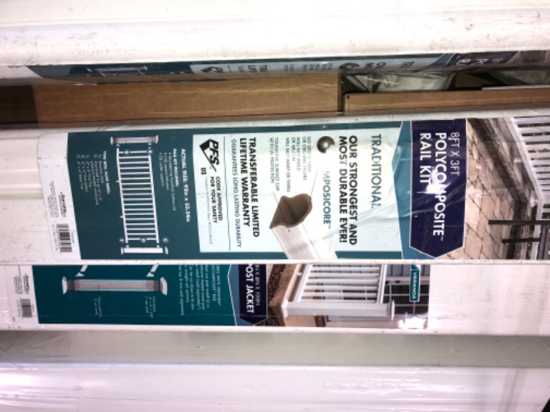 Photo 1 of *Loose hardware, may be incomplete*
6 Packs of 4 ft. H x 8 ft. W 3-Rail Vinyl Fence Panel EZ Pack