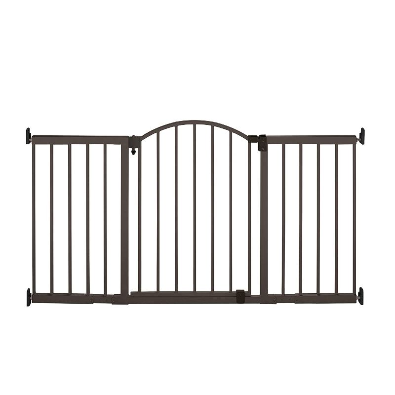 Photo 1 of  Metal Expansion 6-Foot-Wide Extra Tall Walk-Thru Baby Gate, Bronze Finish – 36” Tall, Fits Openings of 44” to 72” Wide, Baby and Pet Gate for Extra Wide Doorways
