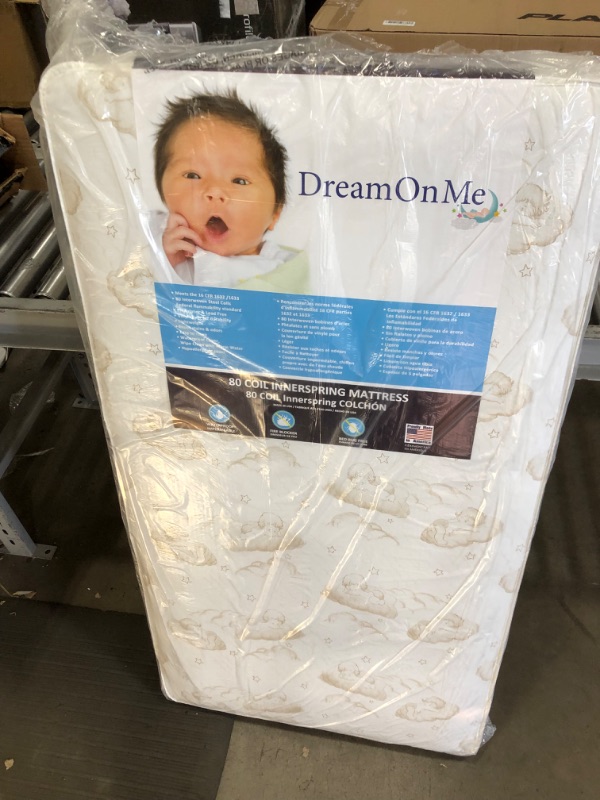 Photo 2 of Dream On Me Twilight 5” 80 Coil Inner Spring Crib and Toddler Mattress I Greenguard Gold Certified I JPMA Certified
