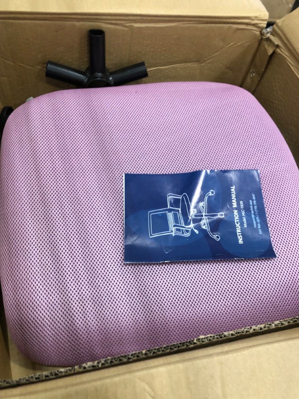 Photo 3 of *PARTS ONLY*Office Chair Ergonomic Desk Chair Pink Computer Chair Mesh Executive Home Office Chairs with Lumbar Support Armrest Rolling Swivel Adjustable Mid Back
