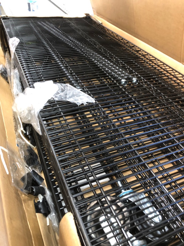 Photo 1 of Amazon Basics 5-Shelf Adjustable, Heavy Duty Storage Shelving Unit (350 lbs loading capacity per shelf), Steel Organizer Wire Rack, Black (36L x 14W x 72H)