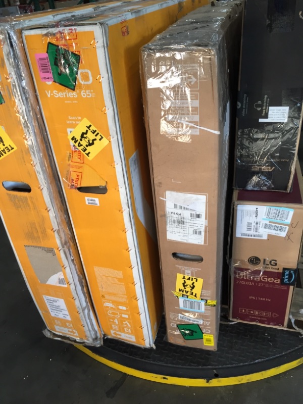 Photo 1 of MIXED PALLET OF DAMAGED TVS***NO REFUNDS**MIXED SIZES**