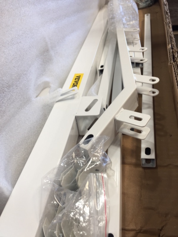 Photo 3 of VEVOR Handrail Picket #3 Fits 3 or 4 Steps Matte White Stair Rail Wrought Iron Handrail with Installation Kit Hand Rails for Outdoor/Indoor Steps
