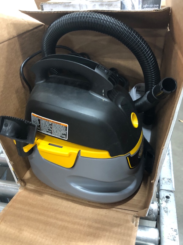 Photo 1 of Stinger 2.5 Gal. 1.75-Peak HP Compact Wet/Dry Shop Vacuum with Filter Bag, Hose and Accessories, Grays
