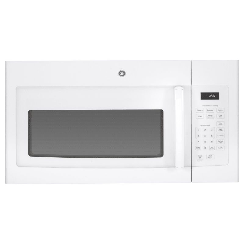 Photo 1 of JVM3160DFWW 30" Over-the-Range Microwave Oven with 1.6 Cu. Ft. Capacity Convenience Cooking Controls Weight and Time Defrost Turntable with on/Off
