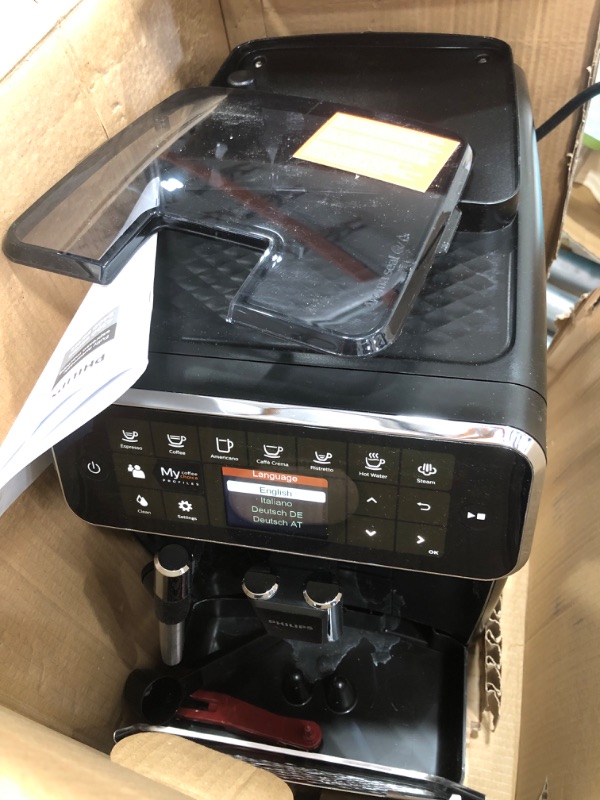 Photo 2 of Philips 4300 Fully Automatic Espresso Machine with LatteGo
**after selecting language , error 11 message pops**