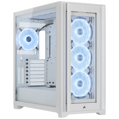 Photo 1 of CASE ONLY ICUE 5000X RGB QL Edition Mid-Tower ATX Case — True White
