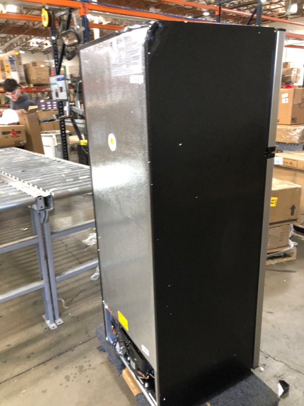 Photo 1 of 7.5 cu. ft. Refrigerator with Top Freezer in Stainless Look