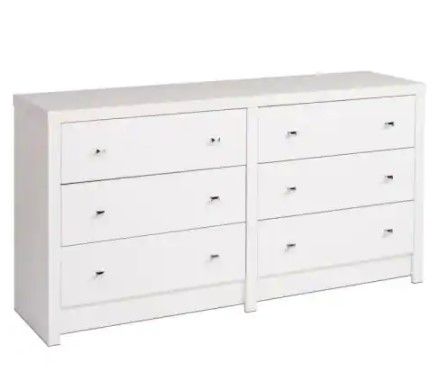 Photo 1 of **FOR PARTS ONLY**Calla 6-Drawer White Dresser