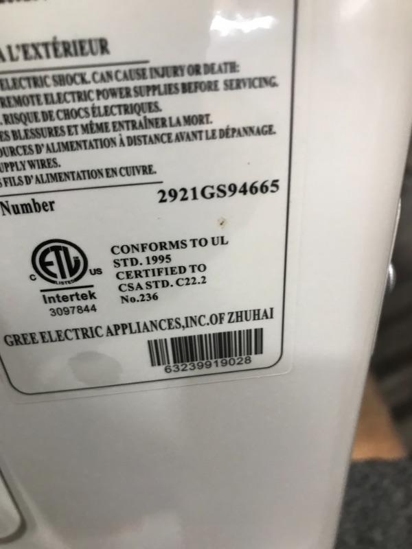 Photo 4 of  GREE
LIVO 9,000 BTU 3/4 Ton Ductless Mini Split Air Conditioner with Inverter, remote   Heat, 115V/60Hz Ju