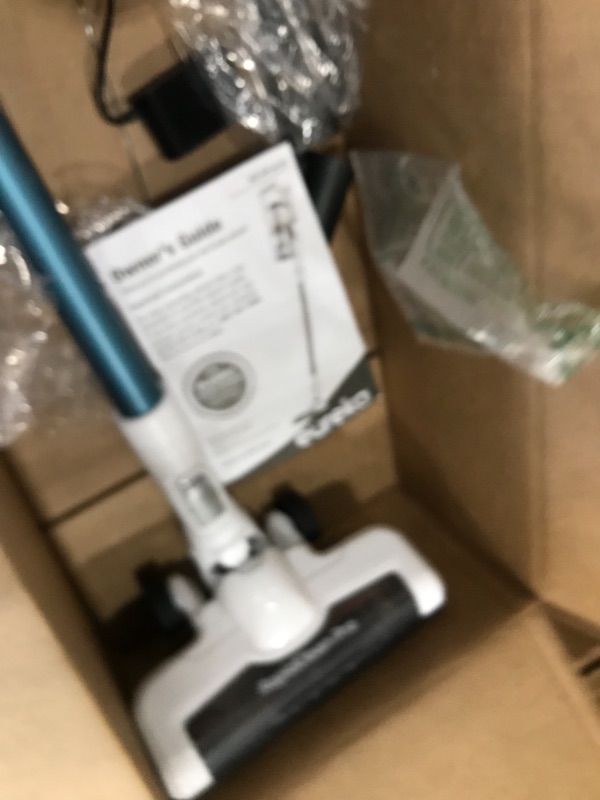 Photo 5 of Eureka RapidClean Pro Lightweight Cordless Vacuum Cleaner, High Efficiency Powerful Digital Motor LED Headlights, Convenient Stick and Handheld Vac, Essential, White * stick that connects to main vacuum piece broken *