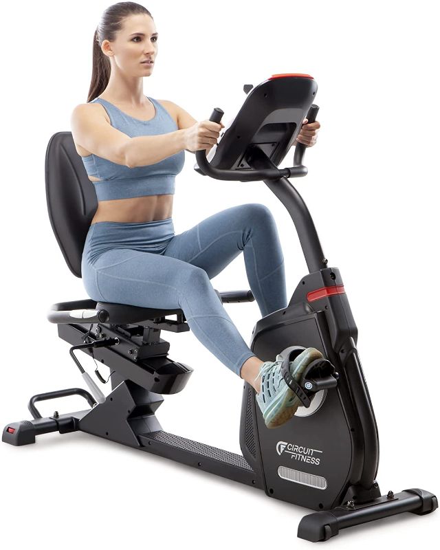 Photo 1 of Circuit Fitness Recumbent Magnetic Exercise Bike with 15 Workout Programs, LCD and Heart Rate Monitor