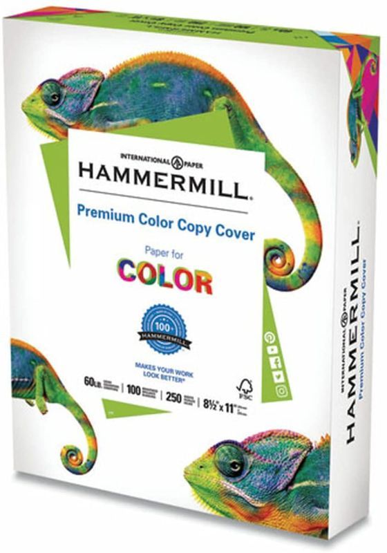 Photo 1 of Hammermill, 122549, Premium Color Copy Cover, 100 Bright, 60lb, 8.5 x 11, 250/Pack, Sold As 1 Pack
