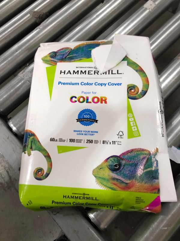 Photo 3 of Hammermill, 122549, Premium Color Copy Cover, 100 Bright, 60lb, 8.5 x 11, 250/Pack, Sold As 1 Pack
