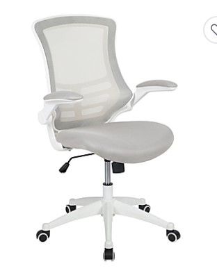 Photo 1 of Flash Furniture Mid-Back Mesh Office Chair in Grey/White