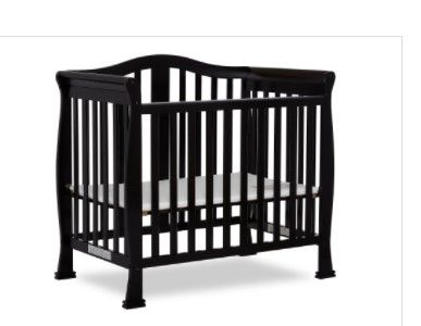 Photo 1 of Dream on Me Naples 4-in-1 Convertible Mini Crib Black