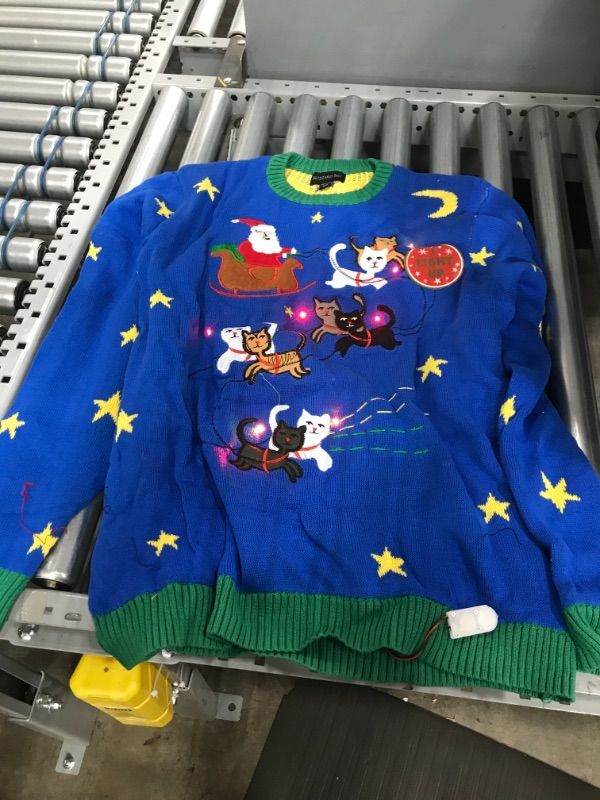 Photo 2 of XXL Blizzard Bay Men's Ugly Christmas Sweater Light Up
