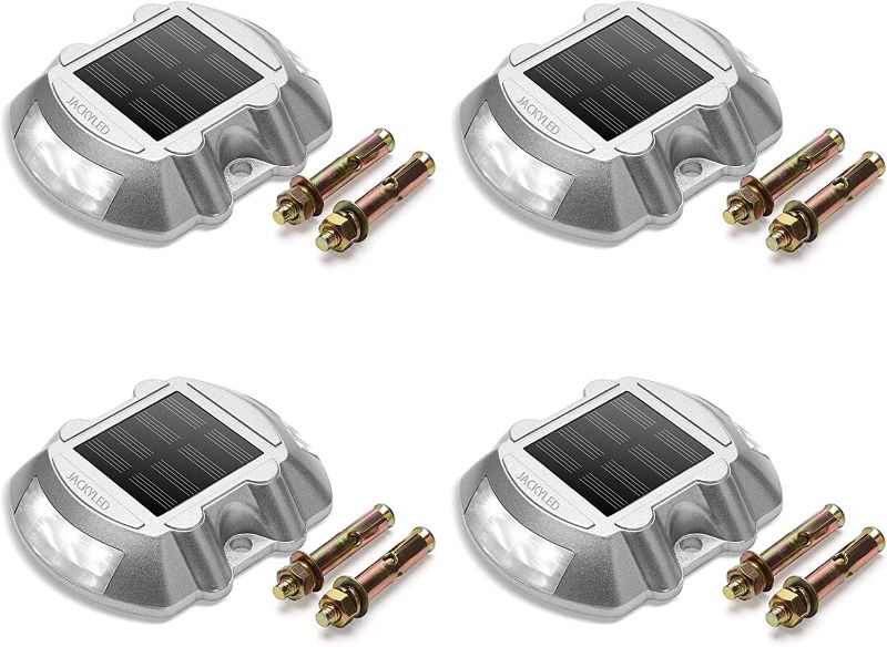 Photo 1 of Solar Deck Lights 4-Pack JACKYLED Solar Dock Lights Path Road Long Service Time