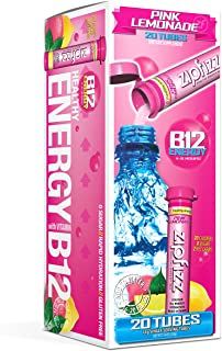 Photo 1 of (FACTORY SEALED: EXP Date 3/2023)
Zipfizz Healthy Energy Drink Mix, Hydration with B12 and Multi Vitamins, Pink Lemonade, 20 Count
