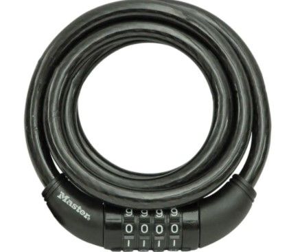 Photo 1 of *MISSING manual* 
Master Lock Bike Lock Cable with Combination, Resettable, 5 ft. Long