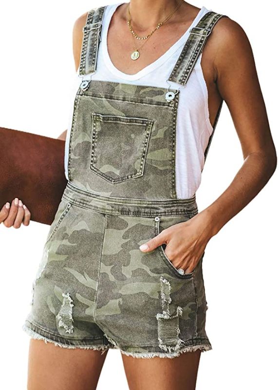 Photo 1 of *NOT exact stock picture, use for reference* 
Women's Casual Fall Short Romper Camo Jumpsuit, XL