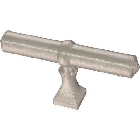 Photo 1 of **12 BAGS OF-Elegant Base 2-7/8 in. (73 Mm) Satin Nickel Elongated Bar Cabinet Knob
