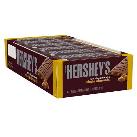 Photo 1 of 
BEST BY 02/2023***NO REFUND****HERSHEY'S Milk Chocolate with Almonds Candy, Bulk, 1.45 Oz, Bars (36 Ct)
