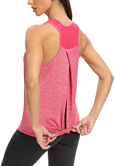 Photo 1 of Aeuui Womens Workout Mesh Racerback Top Open Back Yoga Tank
LARGE