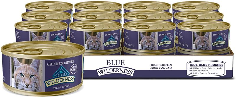 Photo 1 of BB- 03/03/24 Blue Buffalo Wilderness High Protein Grain Free, Natural Adult Pate Wet Cat Food Chicken recipe 
