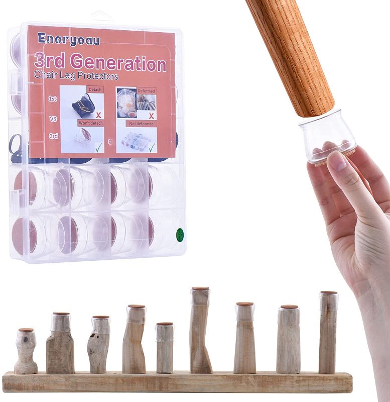 Photo 2 of BUNDLE OF Enoryoau Furniture Pads Chair Leg Protectors: Clear 16PCS Furniture Mute Moving & Rubber Table Foot Caps for Hardwood Floor - Chair Feet Protector with Felt Bottom Pads
AND Excellerations® Fun Pop Linking Beads - 28 Pieces

