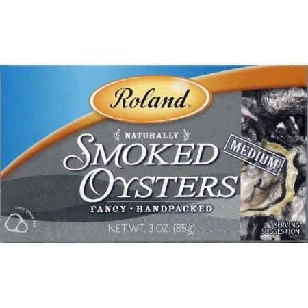 Photo 1 of 4CT Roland Medium Naturally Smoked Oysters, 3 Oz
