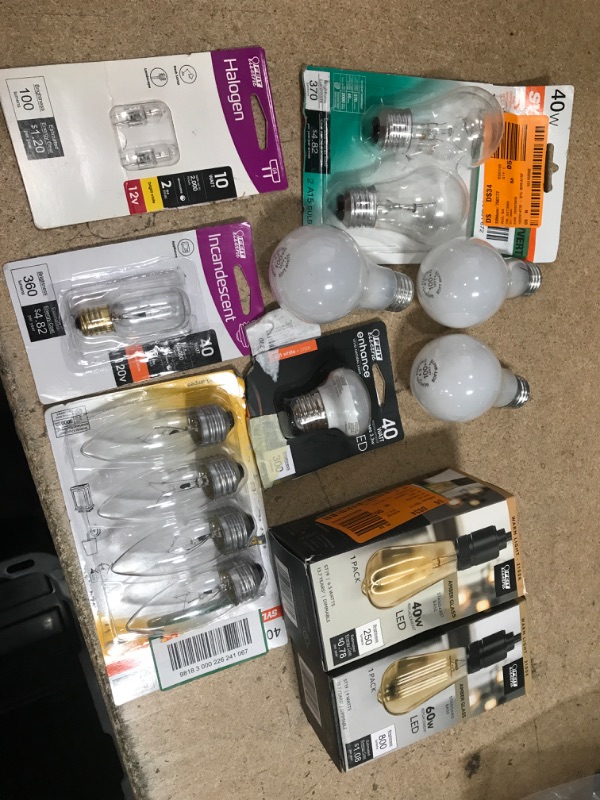 Photo 1 of **NO REFUNDS/RETURNS** - Bundle of assorted light bulbs