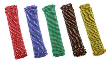 Photo 1 of **4 of -3/8 in. x 100 ft. Polypropylene Diamond Braid Rope
