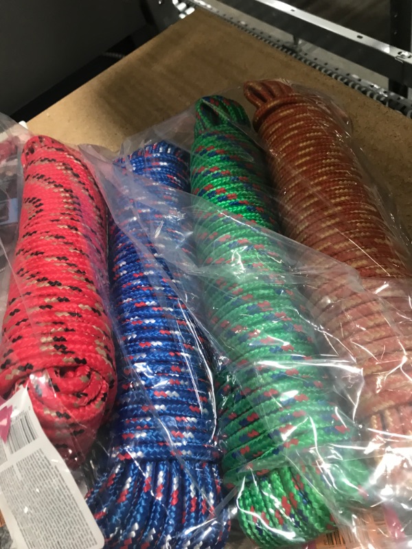 Photo 2 of **4 of -3/8 in. x 100 ft. Polypropylene Diamond Braid Rope
