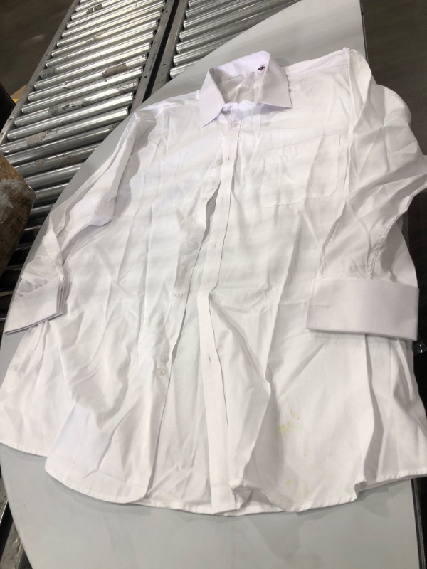 Photo 1 of 19 1/2 BUTTON UP LONG SLEEVE SHIRT, WHITE