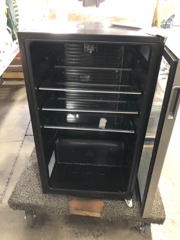 Photo 6 of ***PARTS ONLY**DAMAGED***
comfee 115-120 Can Beverage Cooler/Refrigerator, 115 cans capacity, mechanical control, glass door with stainless steel frame,Glass shelves/adjustable legs for home/apartment
