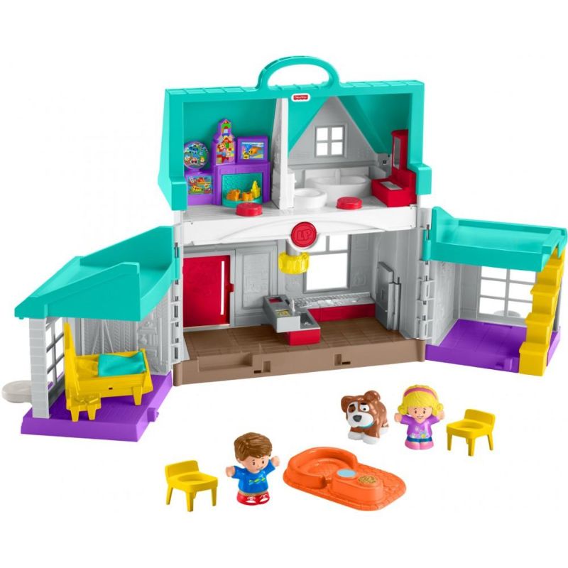 Photo 1 of Fisher-Price Little People Big Helpers Interactive Home Playset with Emma and Jack, Blue
