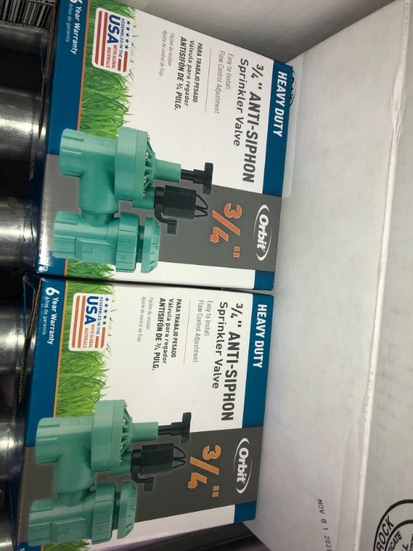 Photo 1 of Orbit 3/4 in. Plastic FPT Automatic Anti-Siphon Zone Valve- 2 pack 