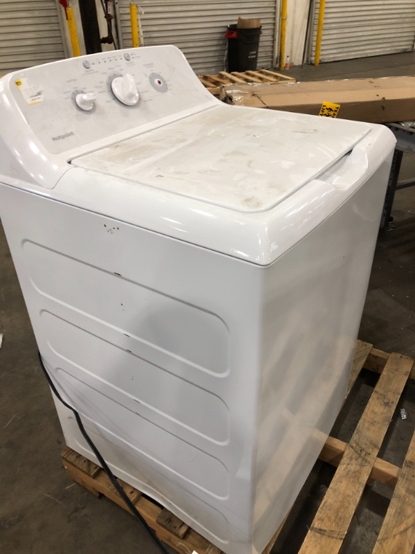 Photo 3 of Hotpoint 3.8 cu. ft. White Top Load Washer with Agitator