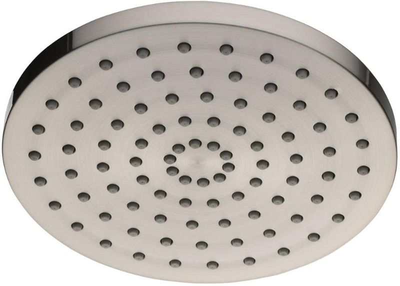 Photo 1 of Glacier Bay 8 Inch Fixed Rain Shower Head Round Brushed Nickel (1.8 GPM)