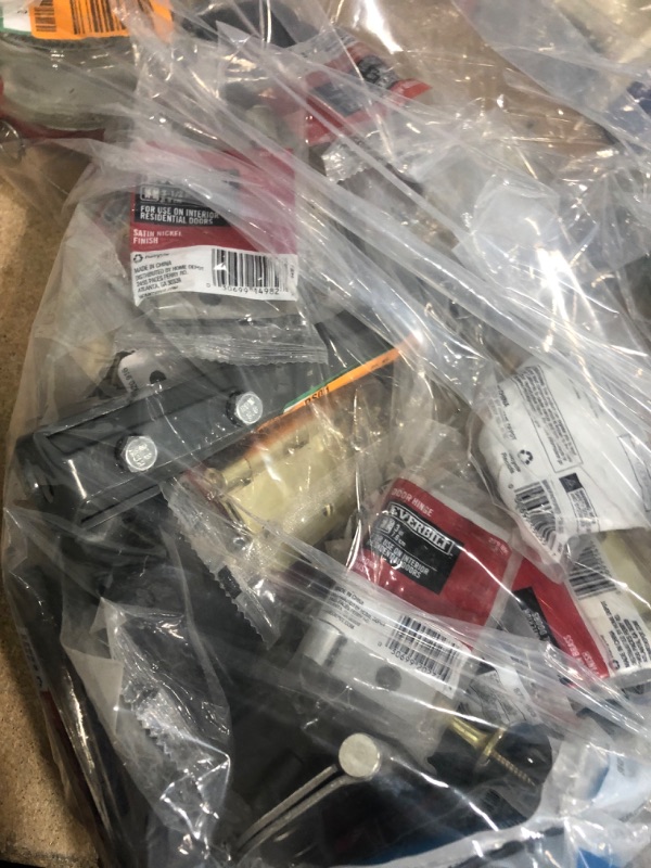 Photo 2 of ** NON REFUNDABLE ** BAG OF SORTED DOOR HINGES, DOOR STOPS, SPRING DOOR STOPS, DIFERERNT COLORS, DIFFERENT SIZES 
NON REFUNDABLE AND OTHER MIXED HOME GOODS!!!